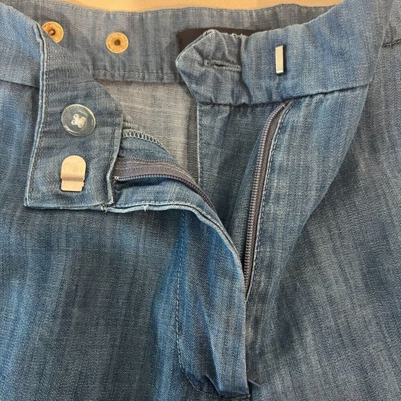 Kaari Blue Embroidered Denim/Chambray Shorts Women's Size 6 - Picture 12 of 16